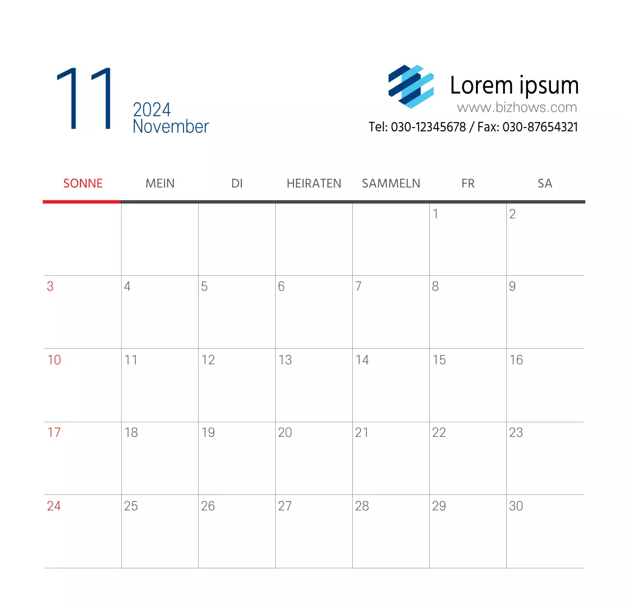 Einfacher weißer Krankenhaus-Tischkalender