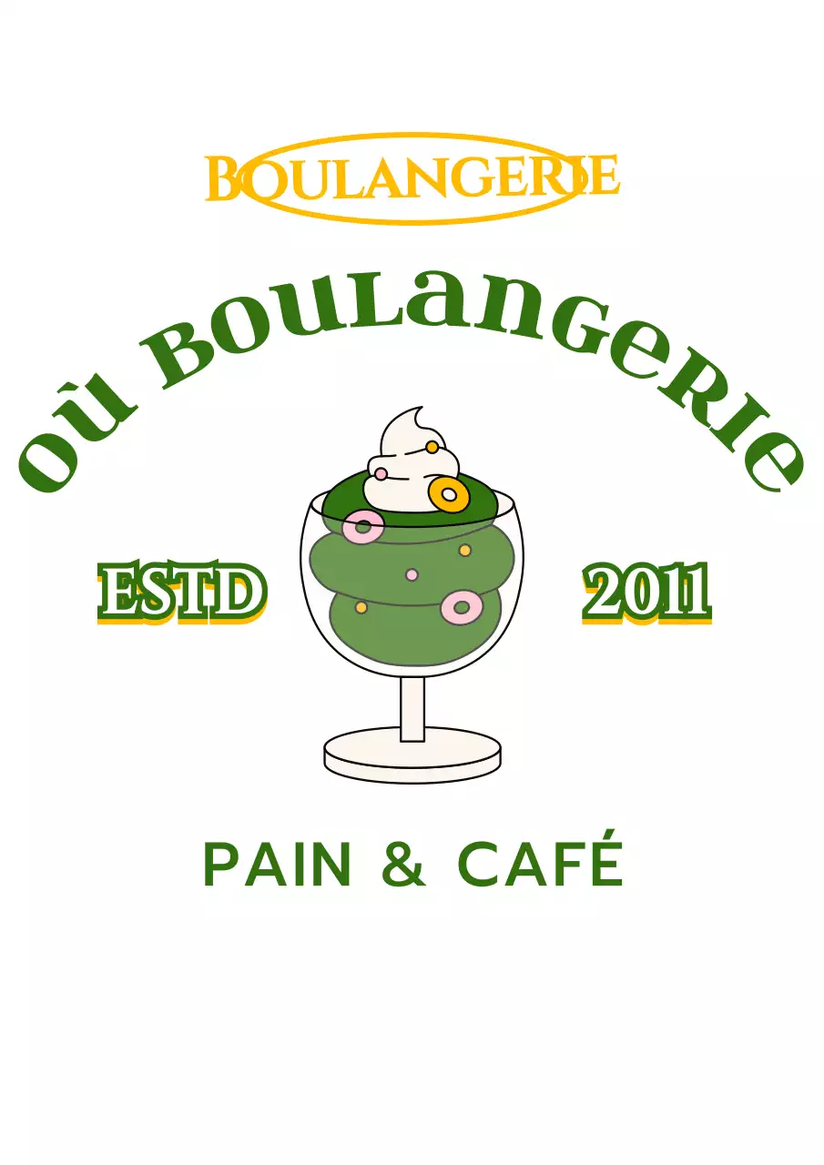 Concept de café émotionnel en vert et jaune