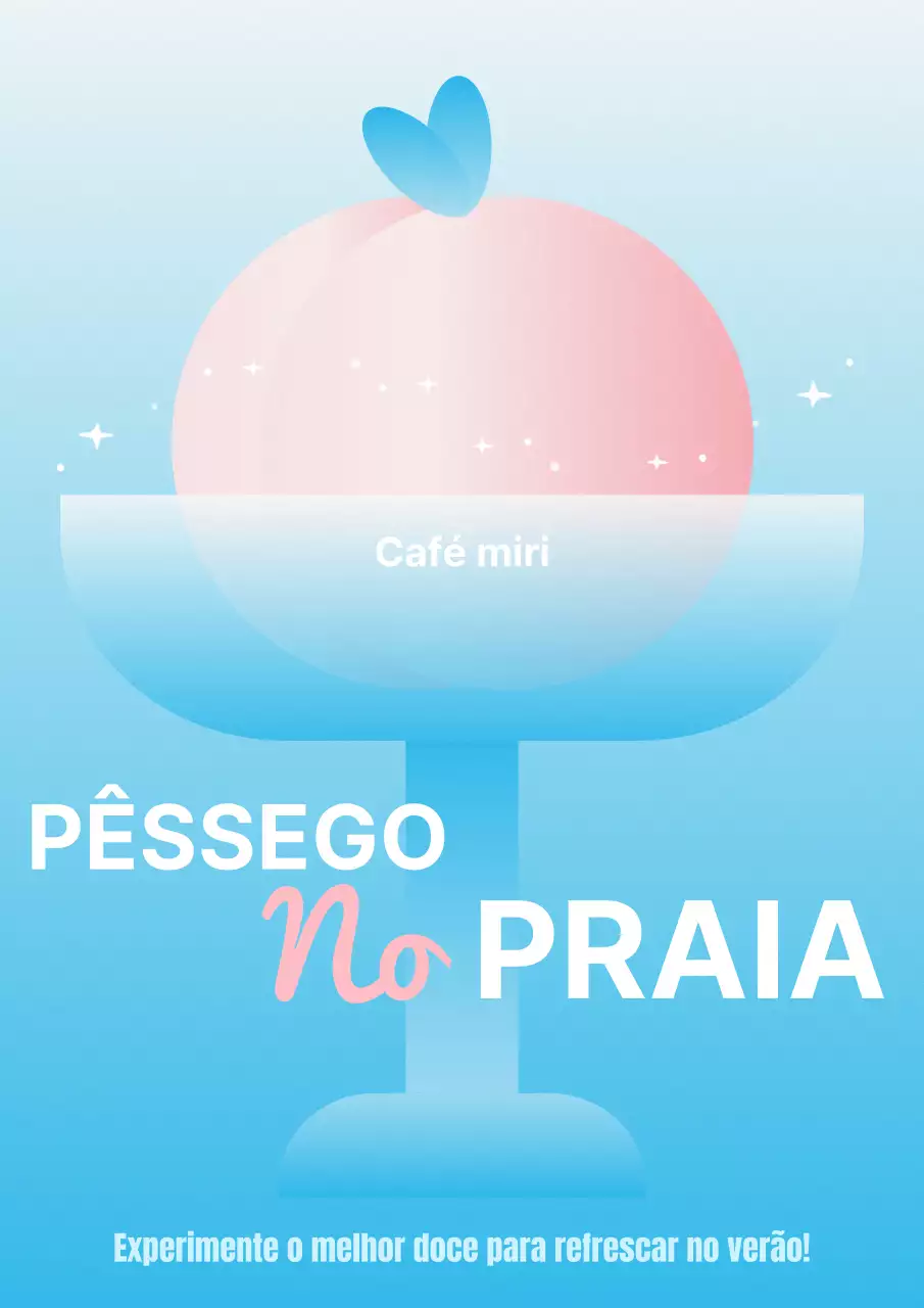 Uma série de comunicações de marketing com ilustrações de frutos de verão