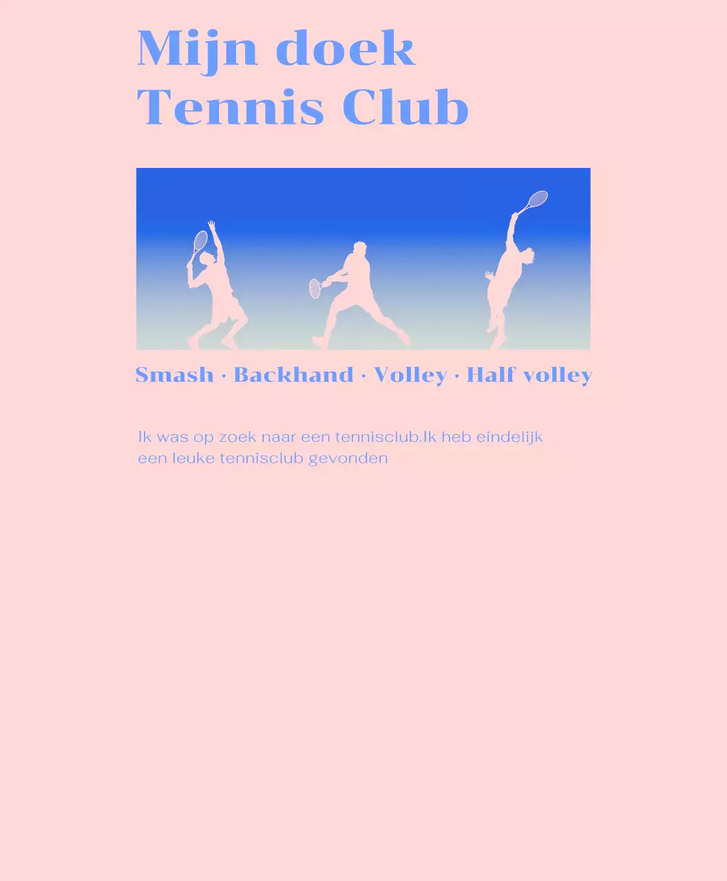Tennisclubs met hellingen en tennisbewegingsconcepten