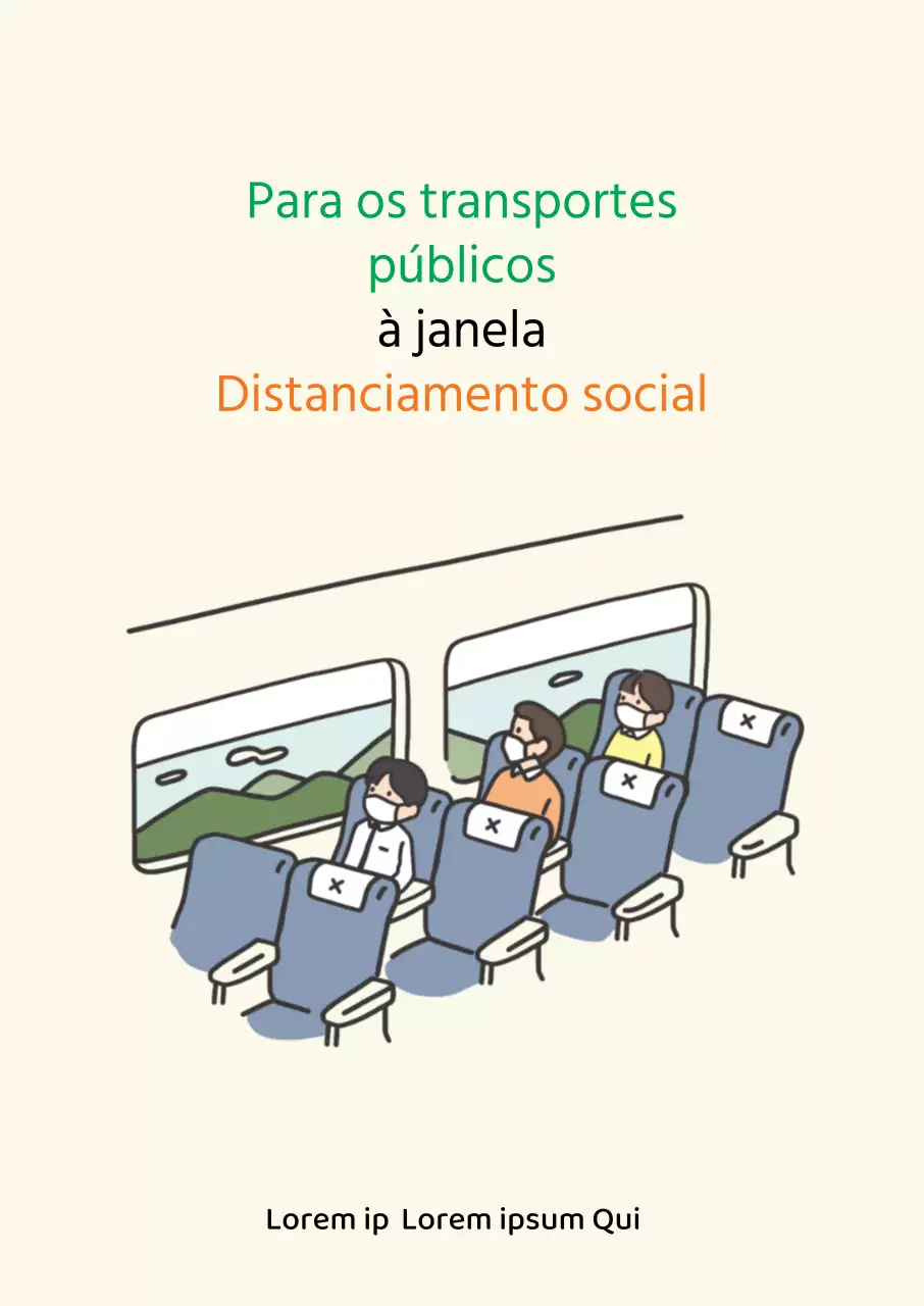 Bege transportes públicos limpos distanciamento social