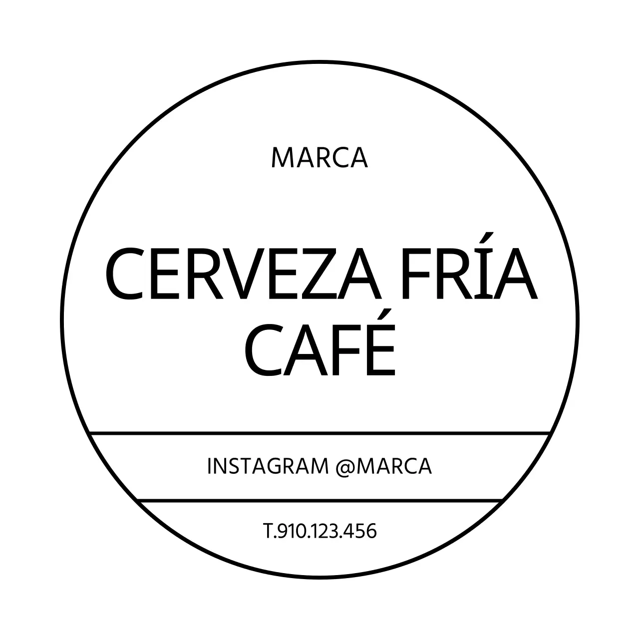 Marco simple blanco Círculo