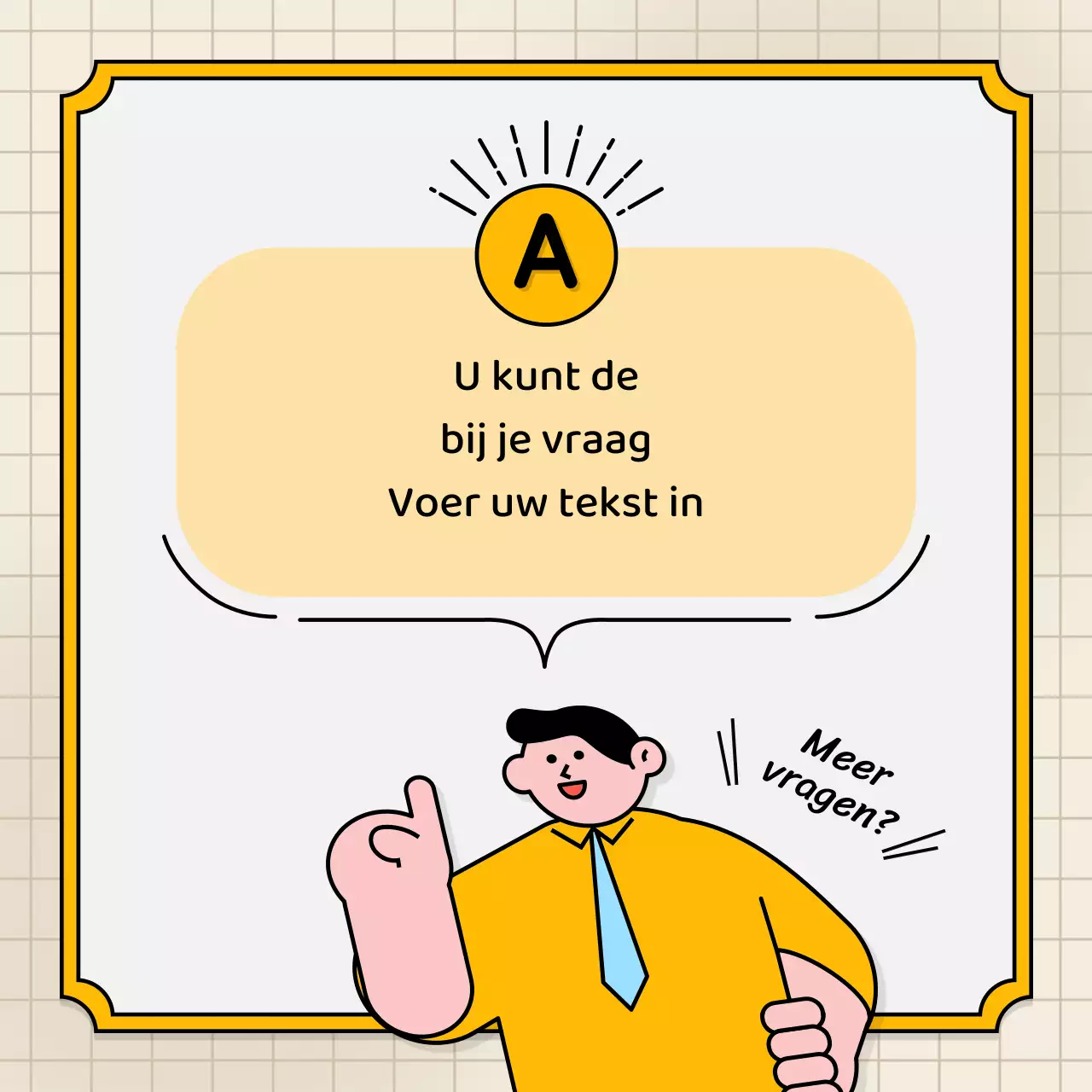 Lichtblauwe en gele tekstballonnen en schattige illustratiestijl