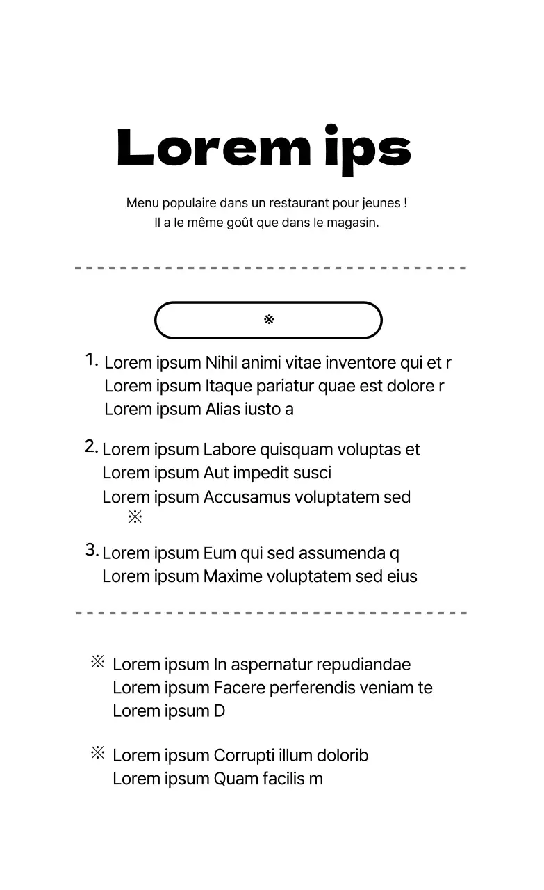 Étiquettes de recettes alimentaires propres à ligne blanche