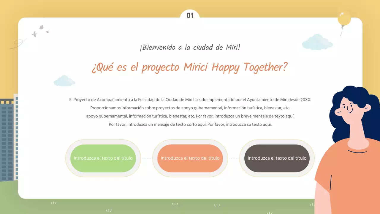 Guía del programa de la oficina gubernamental en blanco y amarillo brillante