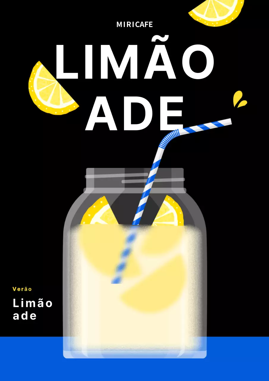 Glamour negro Moderno verão Bebida Limonada