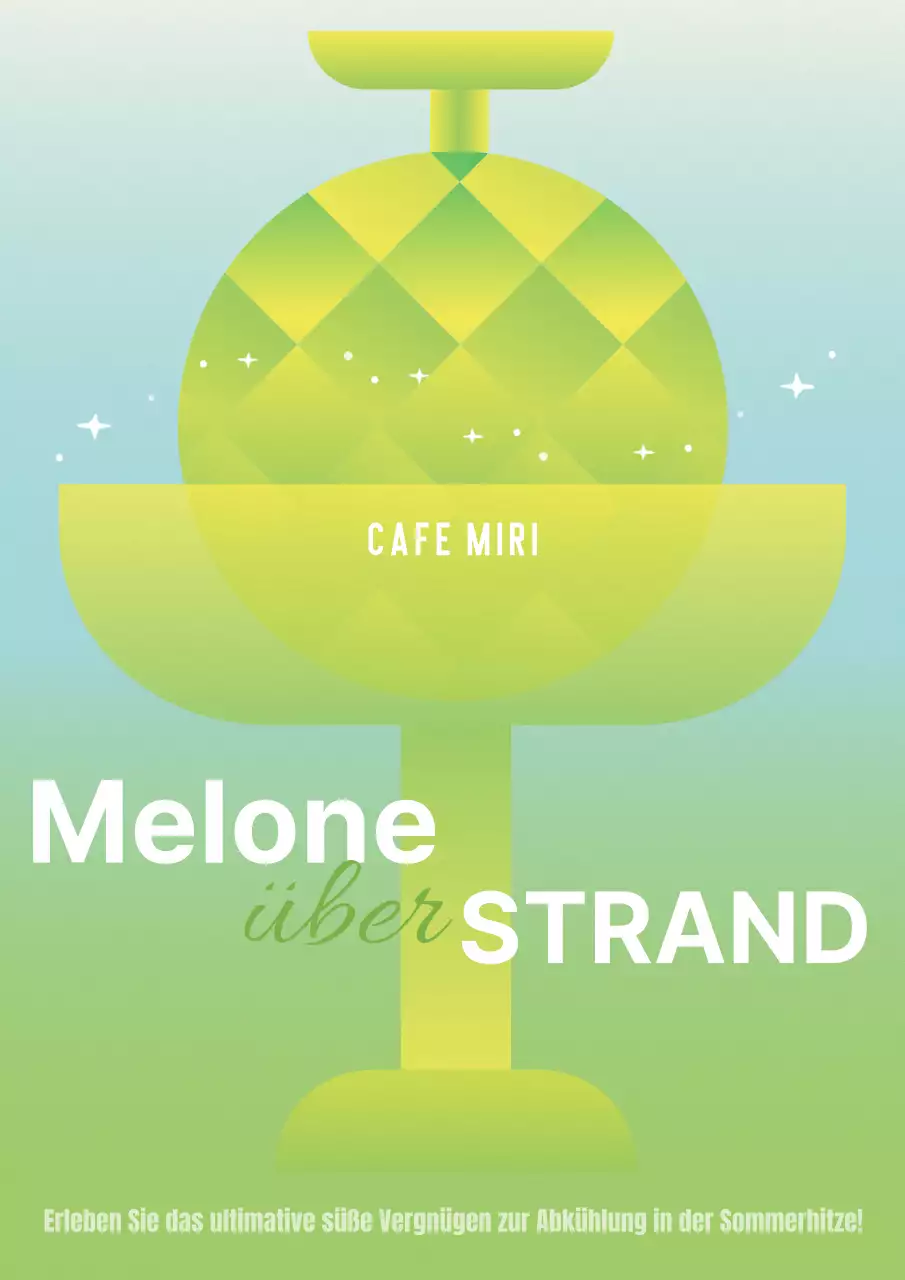 Cafe-Werbeserie mit Obst-Illustrationen