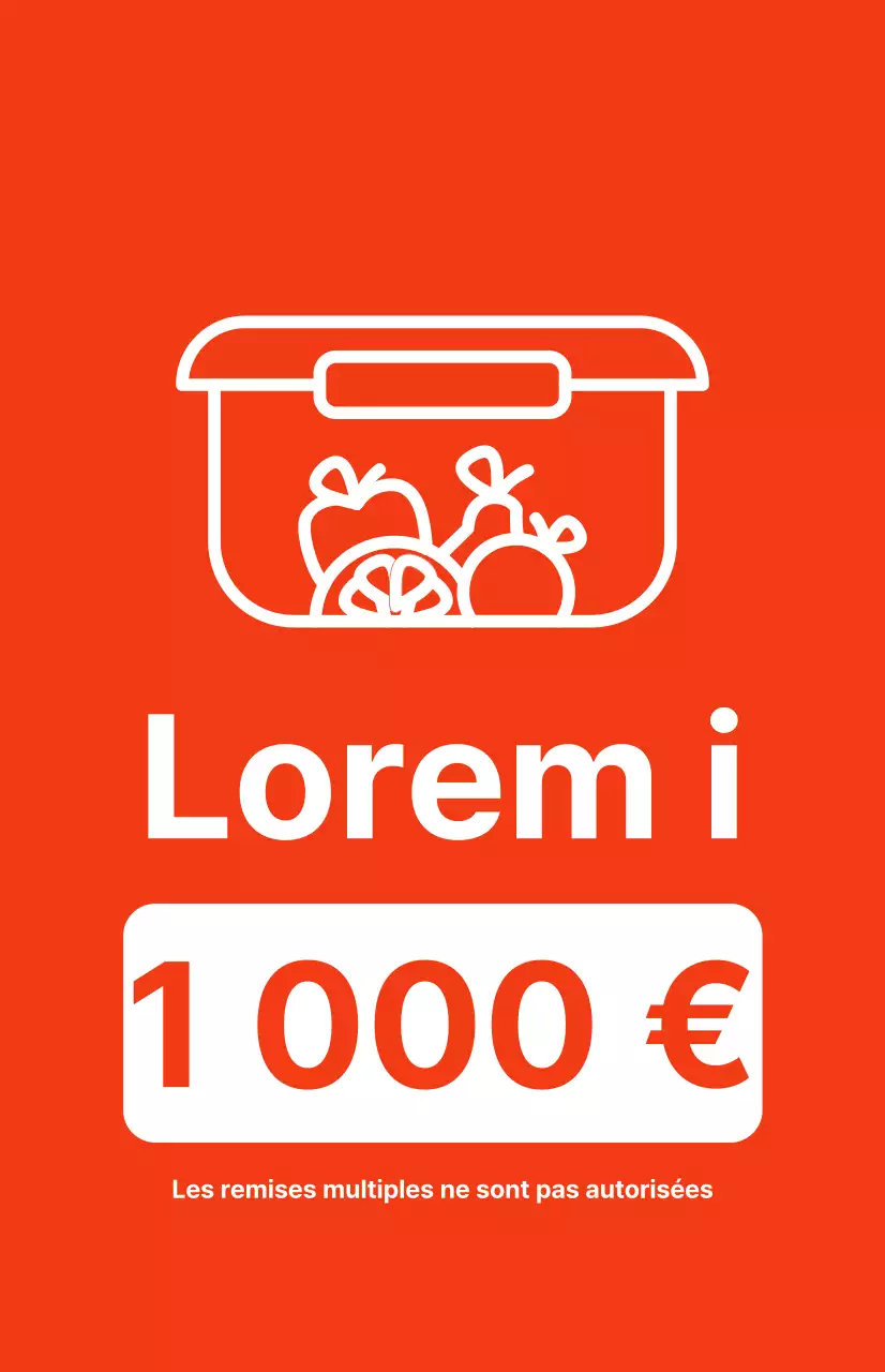 Promouvoir les remises sur les emballages avec un texte blanc contrasté sur fond rouge