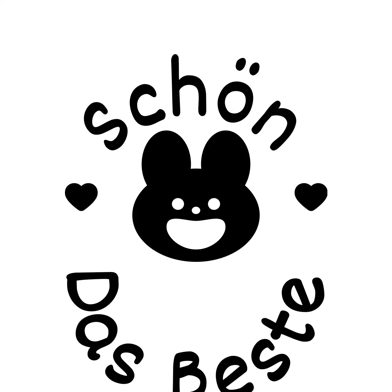 Glückwunschstempel mit niedlichem schwarzem Tiermotiv