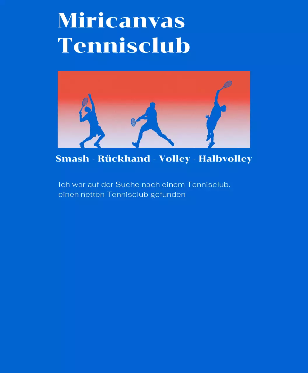 Tennisschläger mit Gefälle und Tennisbewegungskonzepte