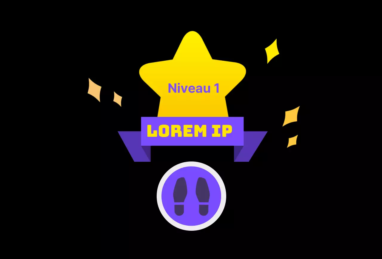 Een eersteklas school met een zwarte achtergrond die een level omhoog gaat als je erop stapt, Valeant