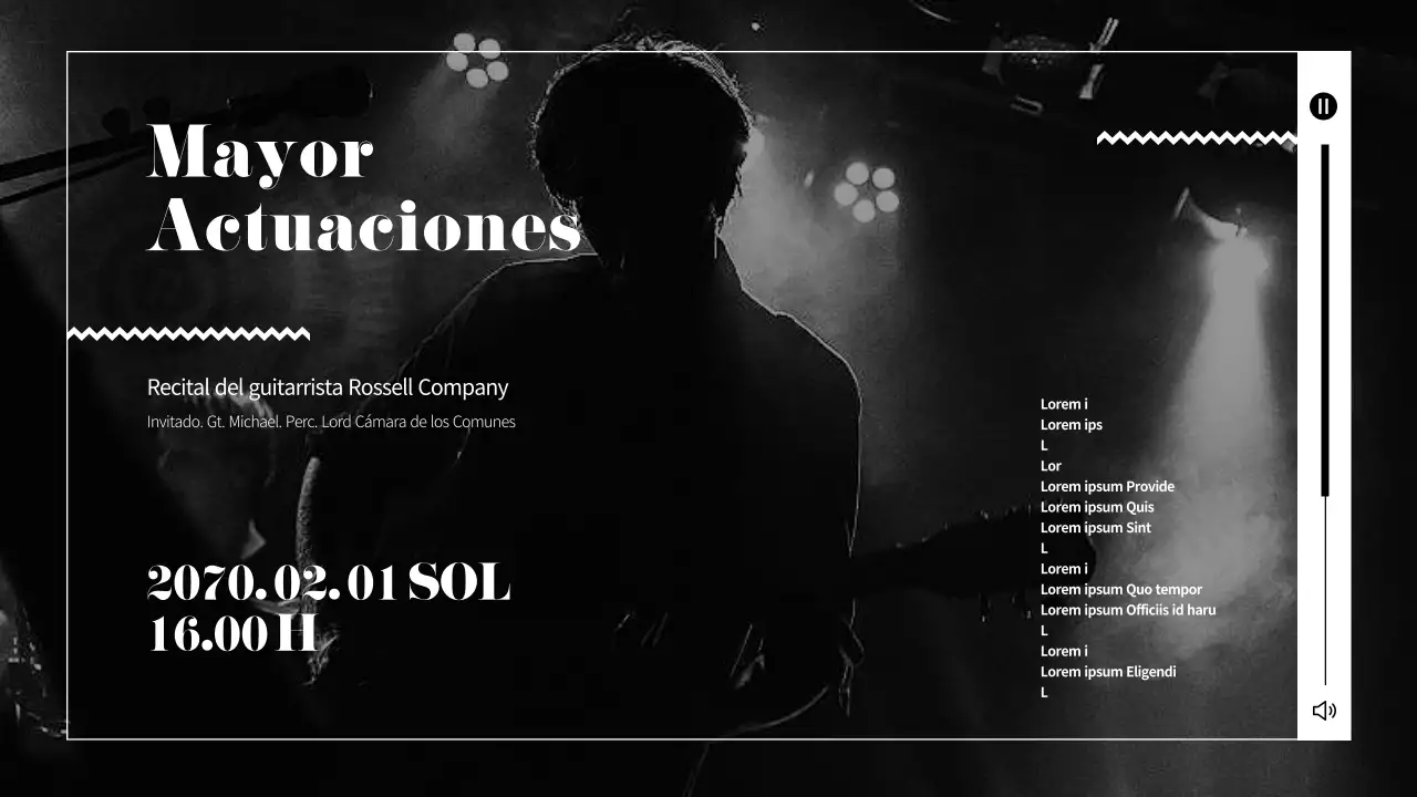 Una sencilla cartera de guitarrista en negro