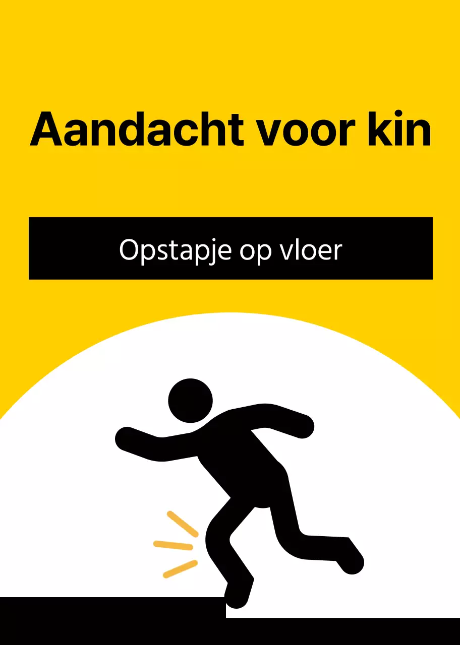 Een opvallende waarschuwing met een rood en zwart menselijk pictogram