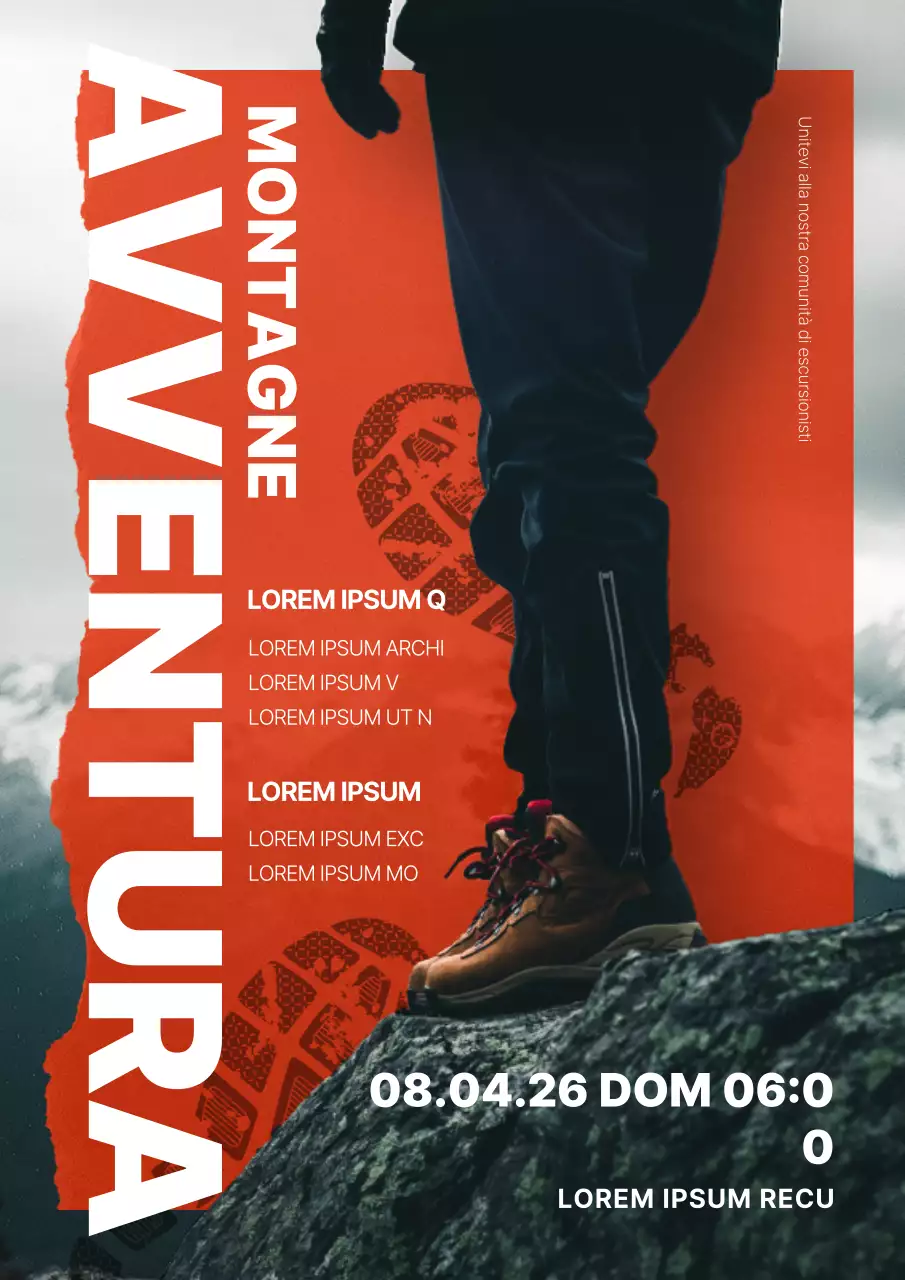 Guida al reclutamento del Club alpino moderno arancione e bianco