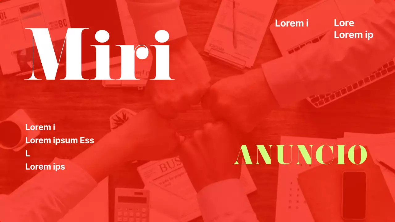 Anuncio comercial de estilo moderno en rojo y chartreuse