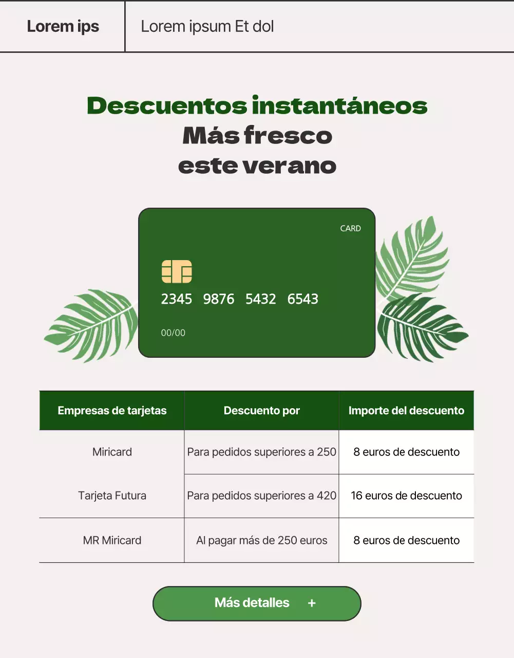 Muebles de verano en beige y verde