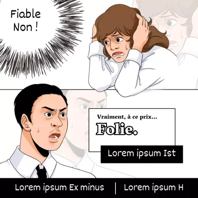 Concept de webtoon en noir et blanc gag shopping discount event @gagshoppingdiscount