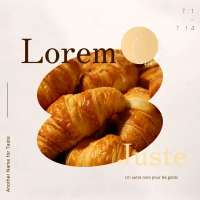 Image promotionnelle d'une boulangerie beige et sentimentale