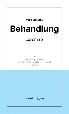 Einfaches Etikett für Schönheitsprodukte mit hellgrünen Linien