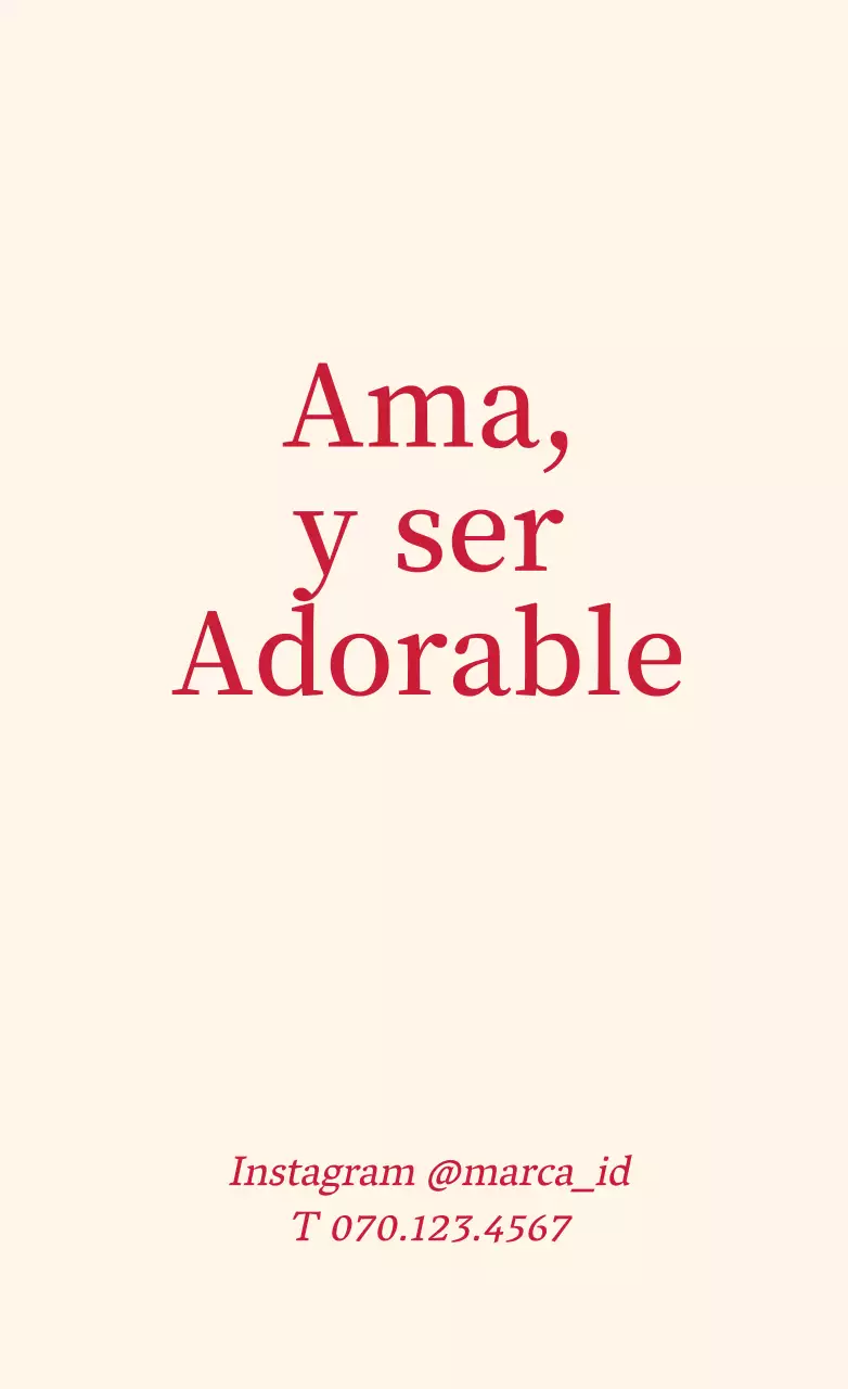 Etiquetas de marca sencillas y monocromas en marfil y rojo