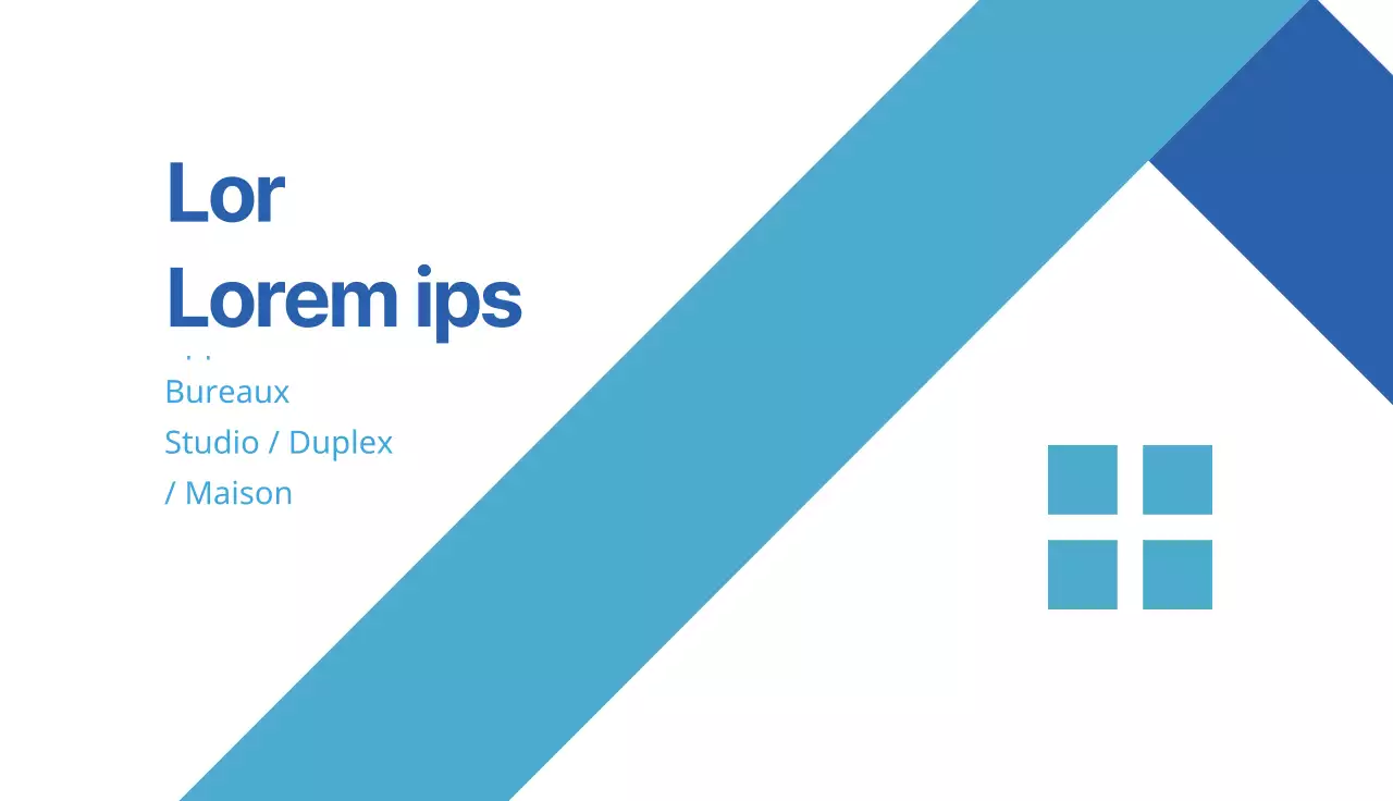 Illustration simple en bleu agent immobilier