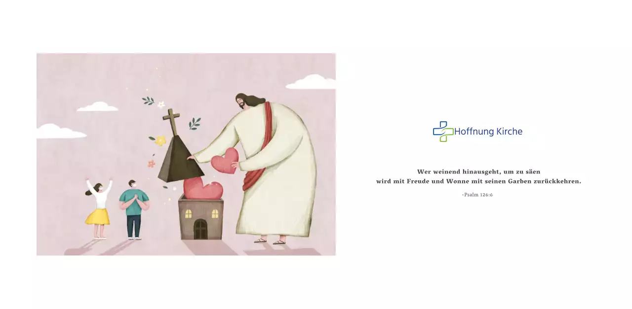 Kirchenkalender mit warmen Illustrationen