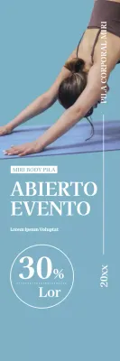 Una pancarta para un emotivo Open de Pilates.