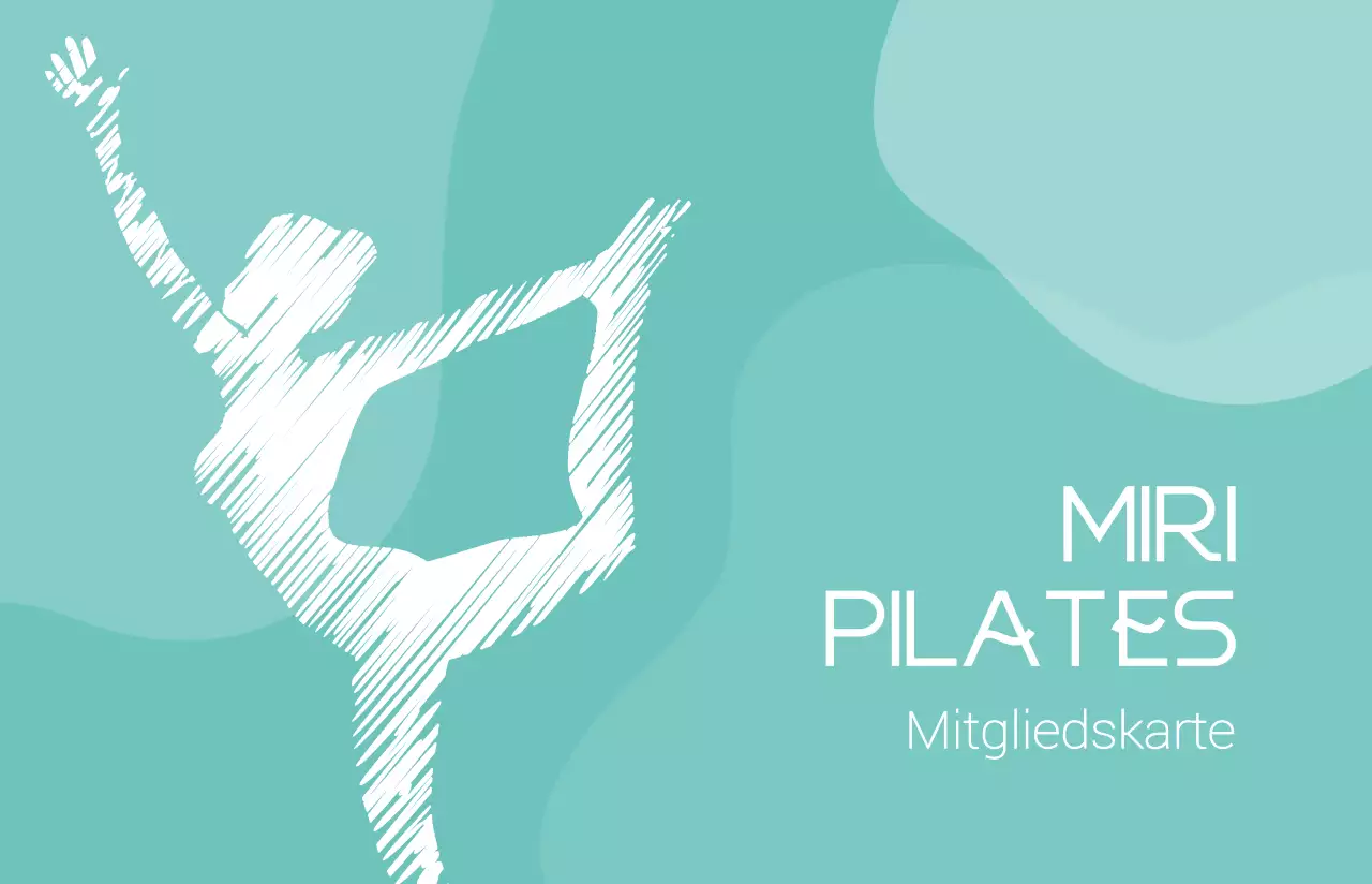 Eine schlichte, beruhigende Mitgliedskarte für das Fitnessstudio in Minze