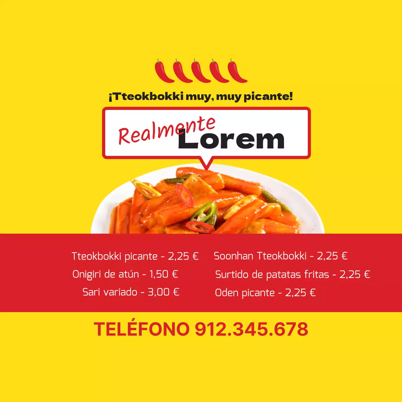 Tteokbokki realmente picante