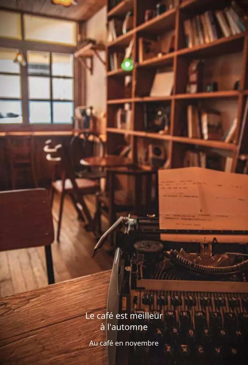 Intérieur de café atmosphérique dans les tons bruns