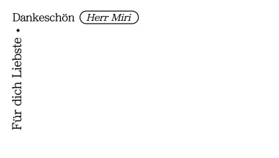 Ein einfaches, schwarz-weißes, textbasiertes Design, um Danke zu sagen