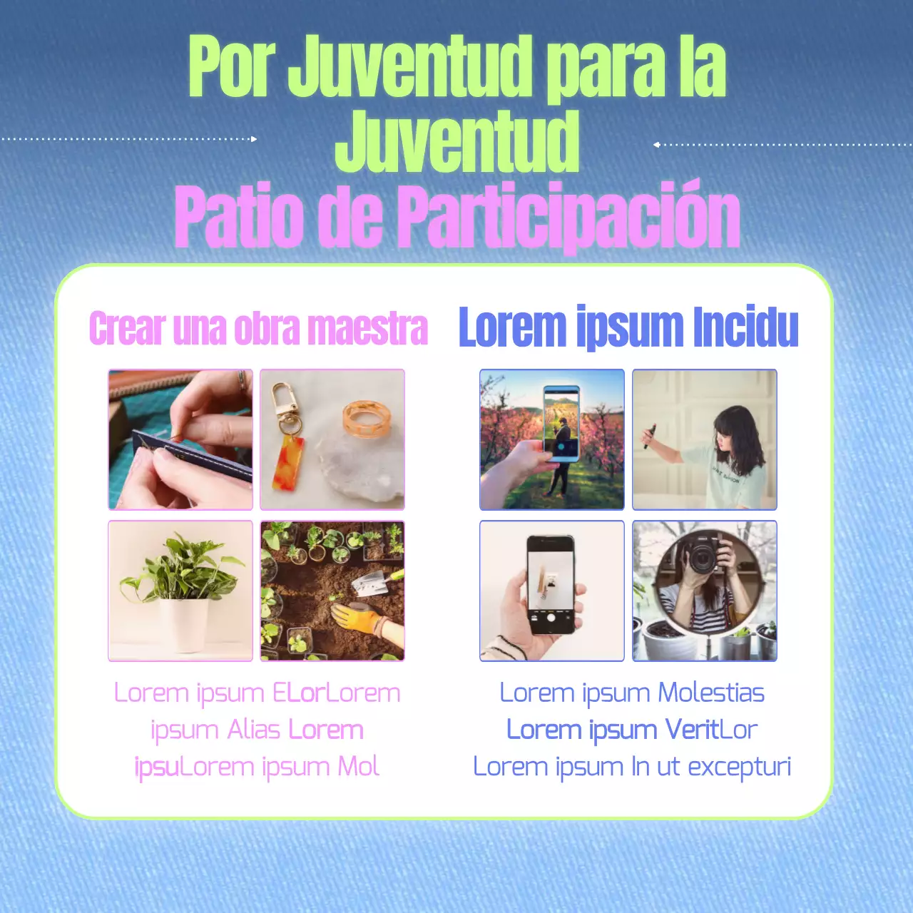 Promocione su festival con un concepto colorido y divertido