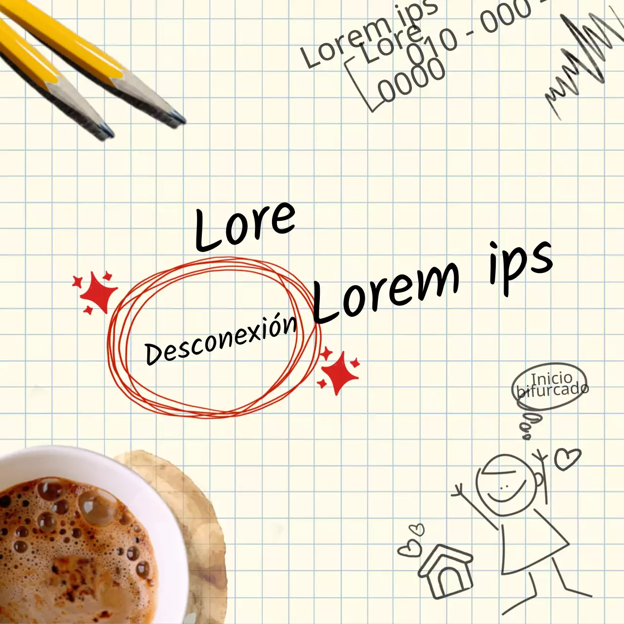 Promueve la emoción de serie B con un garabato en el fondo de tus notas