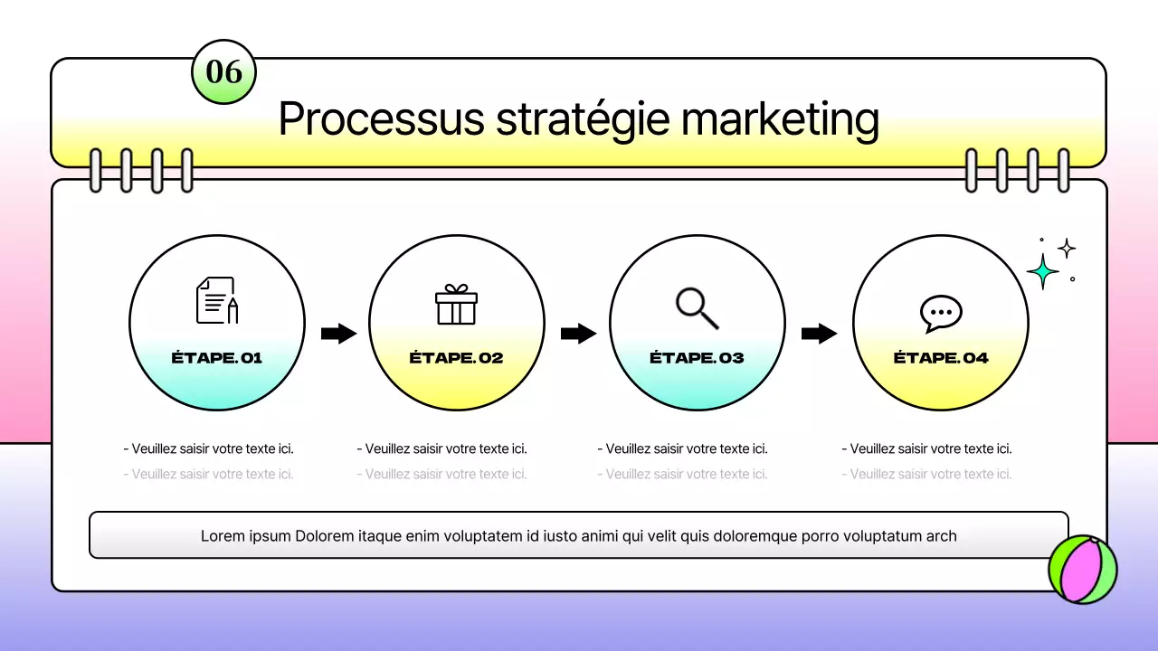 Rapport stratégique kitsch avec un concept de journal de vacances