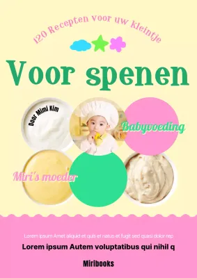 Een roze en chartreuse babyvoedingsboek met gele accenten
