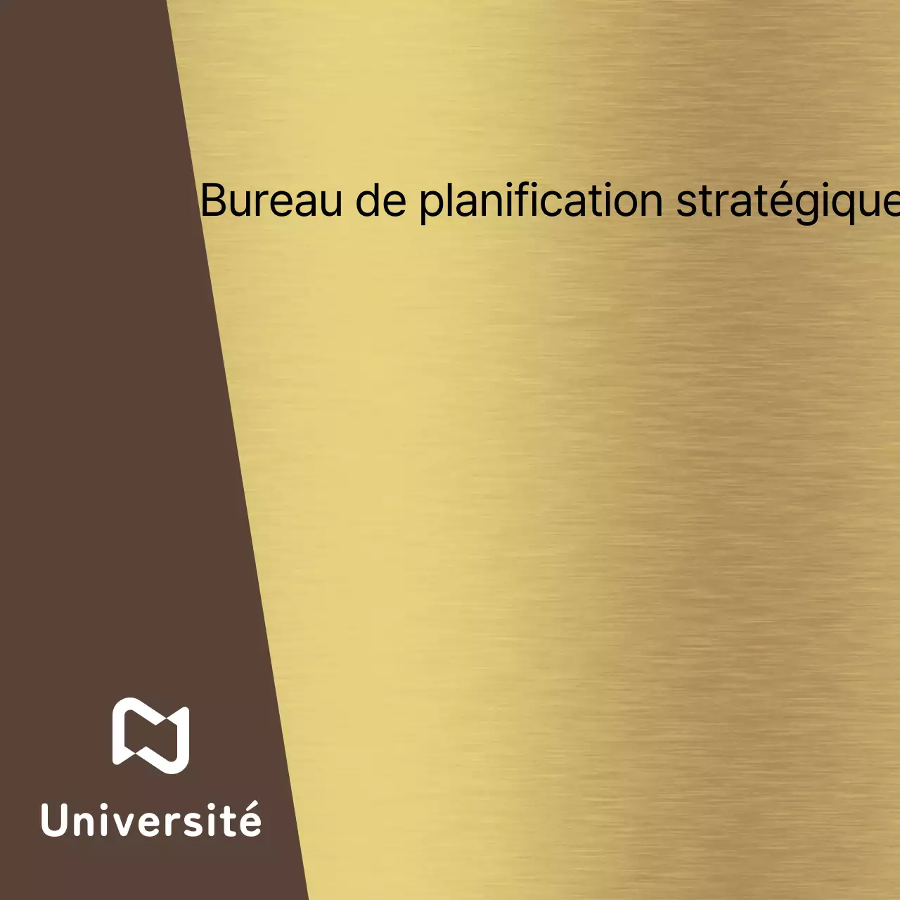 Panneau simple avec des noms de départements d'entreprises marron et noir et des formes carrées.