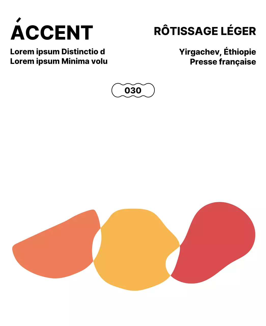 Design simple avec des formes multicolores en guise d'accents