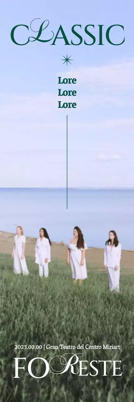 Interpretación puntillista cuasi-clásica con fotos estáticas de campos exuberantes y fuentes con clase.