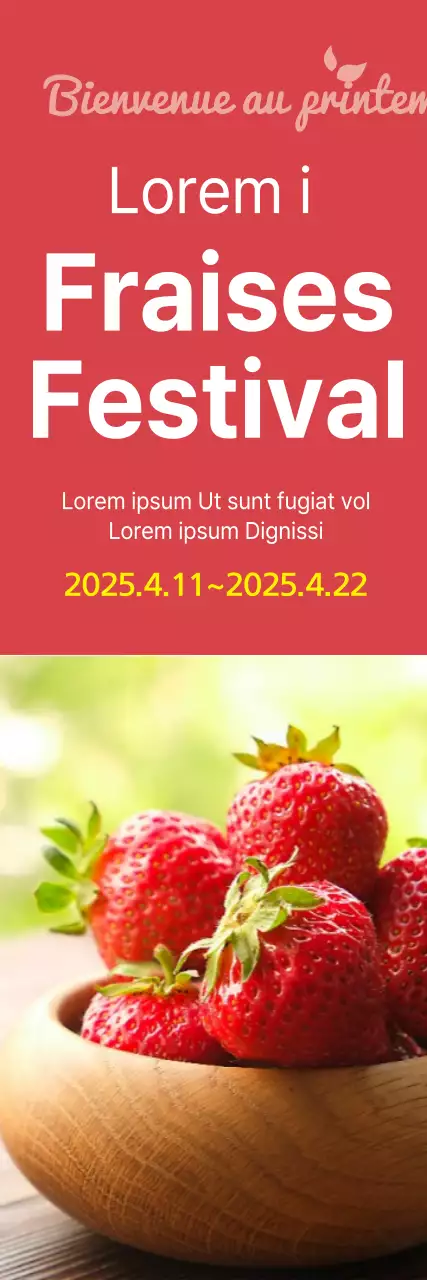 Bannière fraise