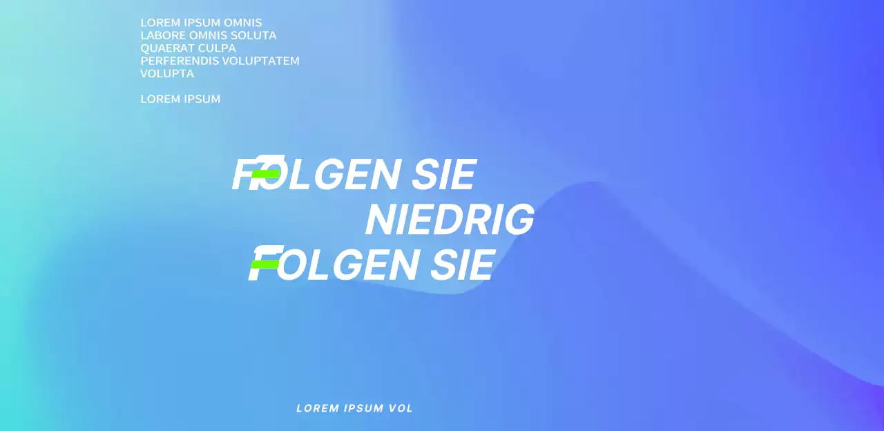 Starkes, ansprechendes Design mit hellblauen und blauen Farbverläufen