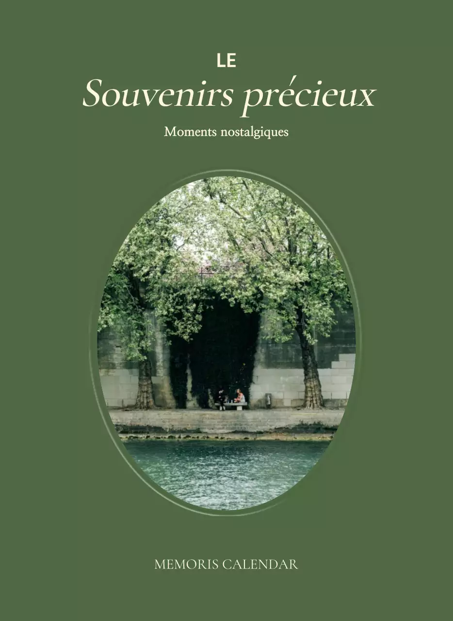 Agenda Vintage kaki Calendrier