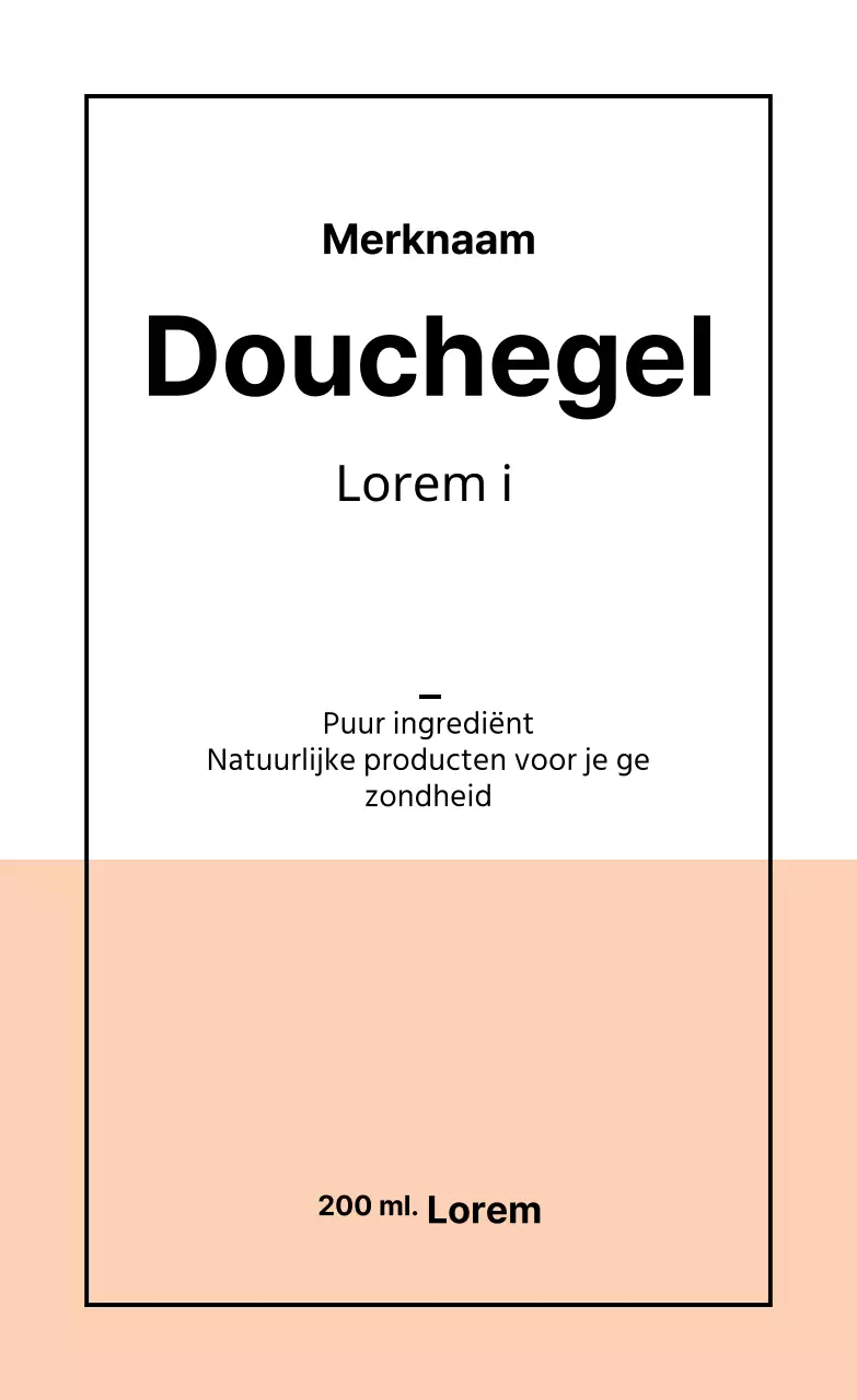 Roze lijn eenvoudig schoonheidsproduct label