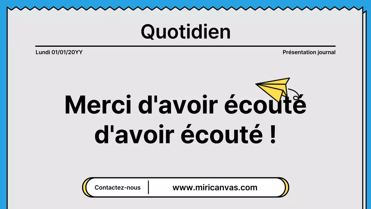 Lignes audacieuses et présentation attirant l'attention dans un concept de journal avec des couleurs d'accent jaune et bleu clair