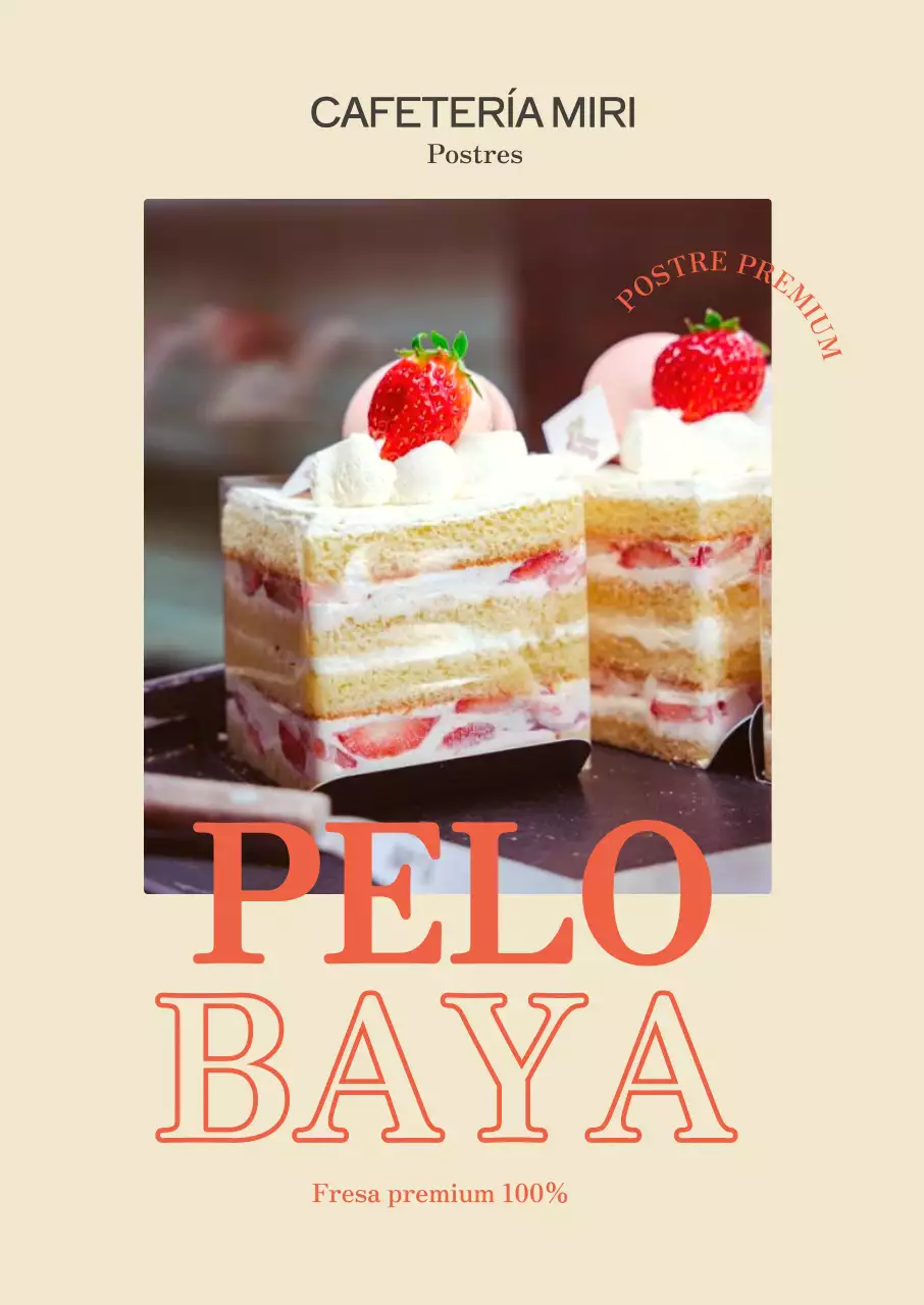 Material de promoción de cafés con fondo amarillo claro