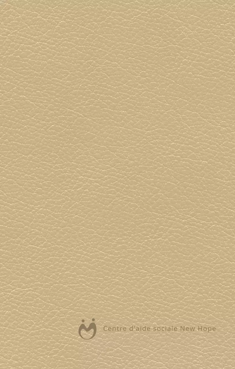 Agenda avec le nom et le logo du centre d'aide sociale