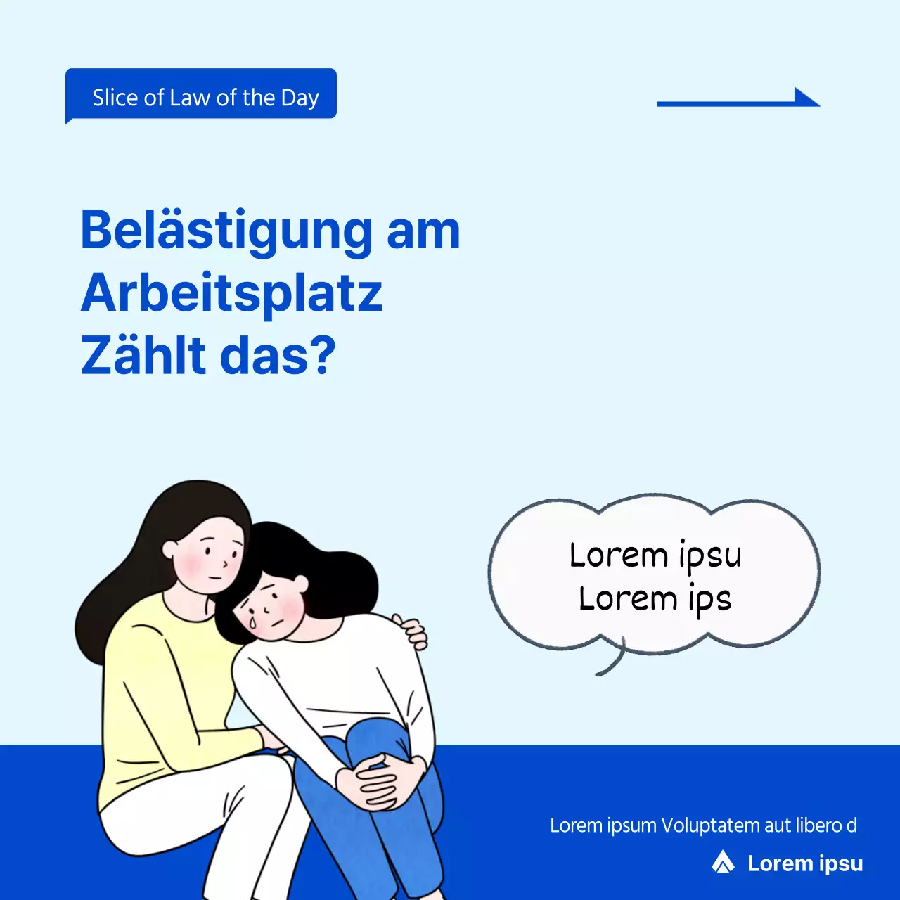 Blaue, saubere, arbeitsrechtliche Einführungsinformationen