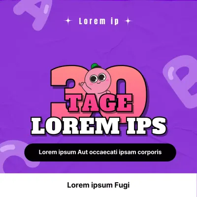 Eine niedliche, lila-rosa 30-Tage-Herausforderung zum Aufbau von Gewohnheiten