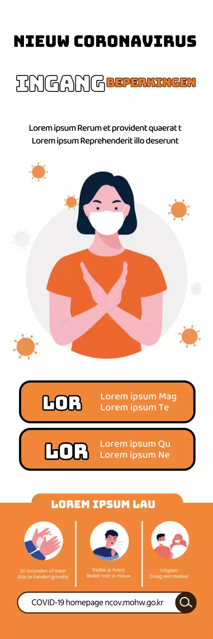 Oranje Wit COVID-19 beperkingen voor buitenstaanders