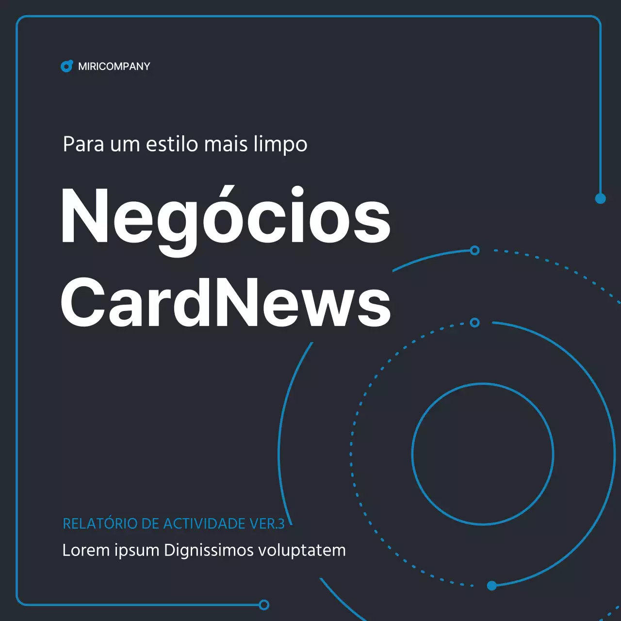 Formas geométricas simples em preto e azul para empresas