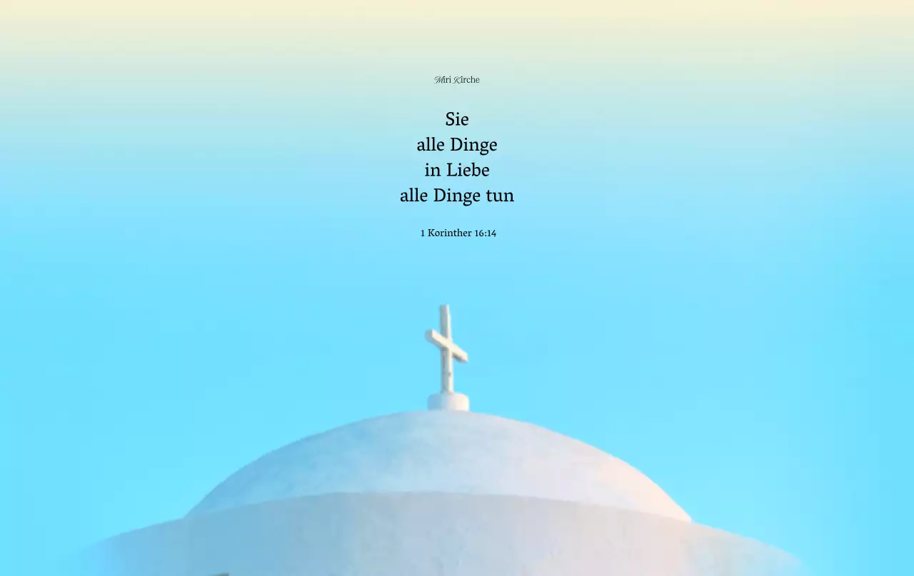 Emotionale Bibelverse auf einem hellblauen Kirchenhintergrund